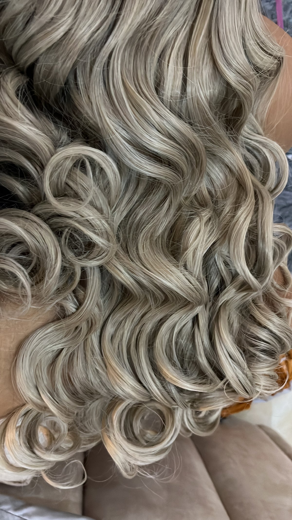 Icy grey blonde 13x4 frontal wig