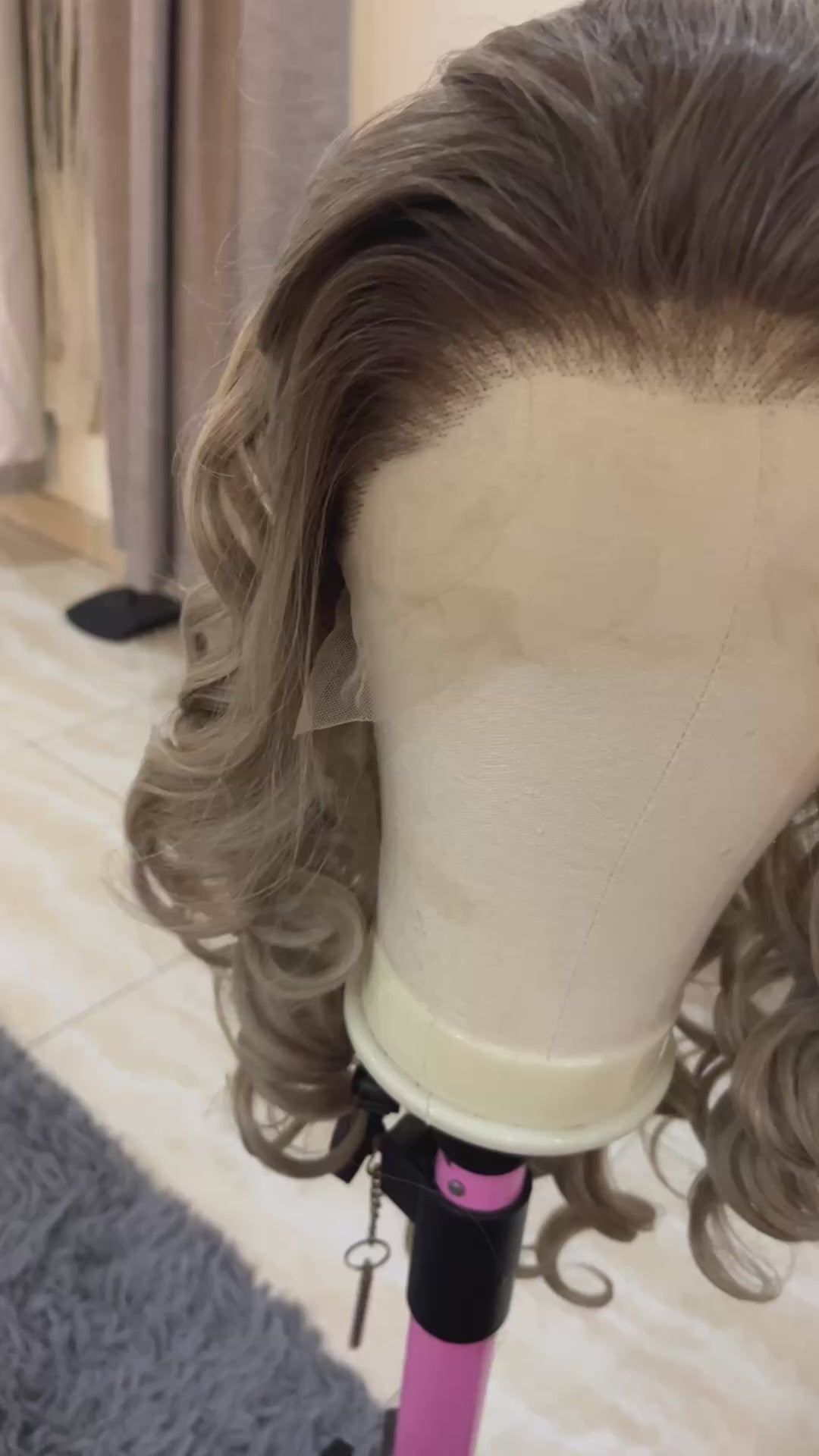 Icy grey blonde 13x4 frontal wig